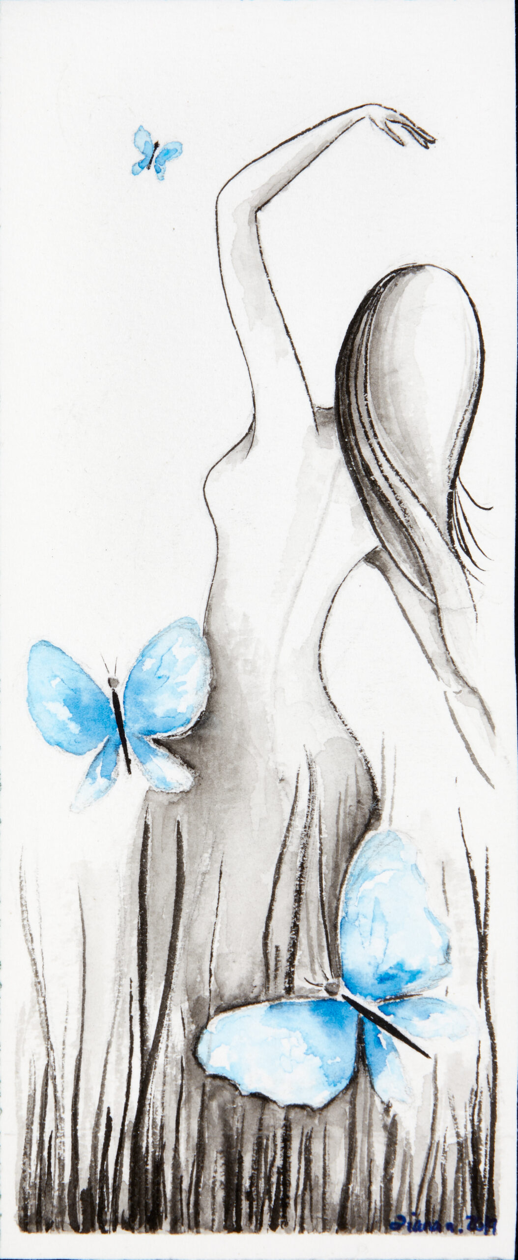 ILUSTRACIÓN "BAILANDO CON MARIPOSAS"