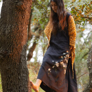 VESTIDO-Margaritas negro
