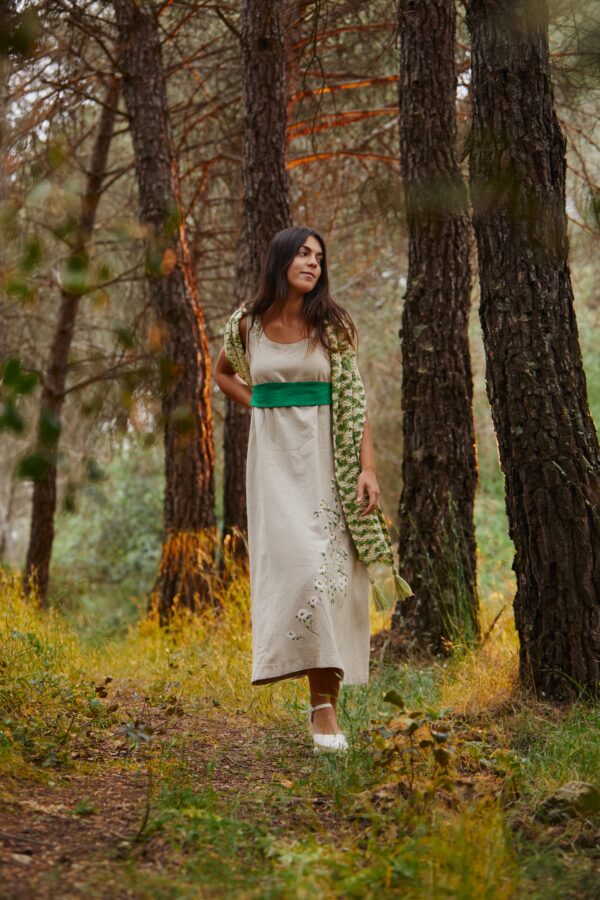 VESTIDO-Margaritas natural - Imagen 3