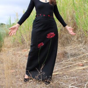 FALDA PAREO - Amapolas